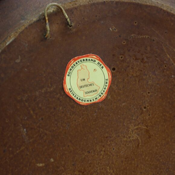 Vintage German Wall Plate 3D Carved Elk Stag Forest Scene Rustic Ornate Folk Art - Picture 2 of 5